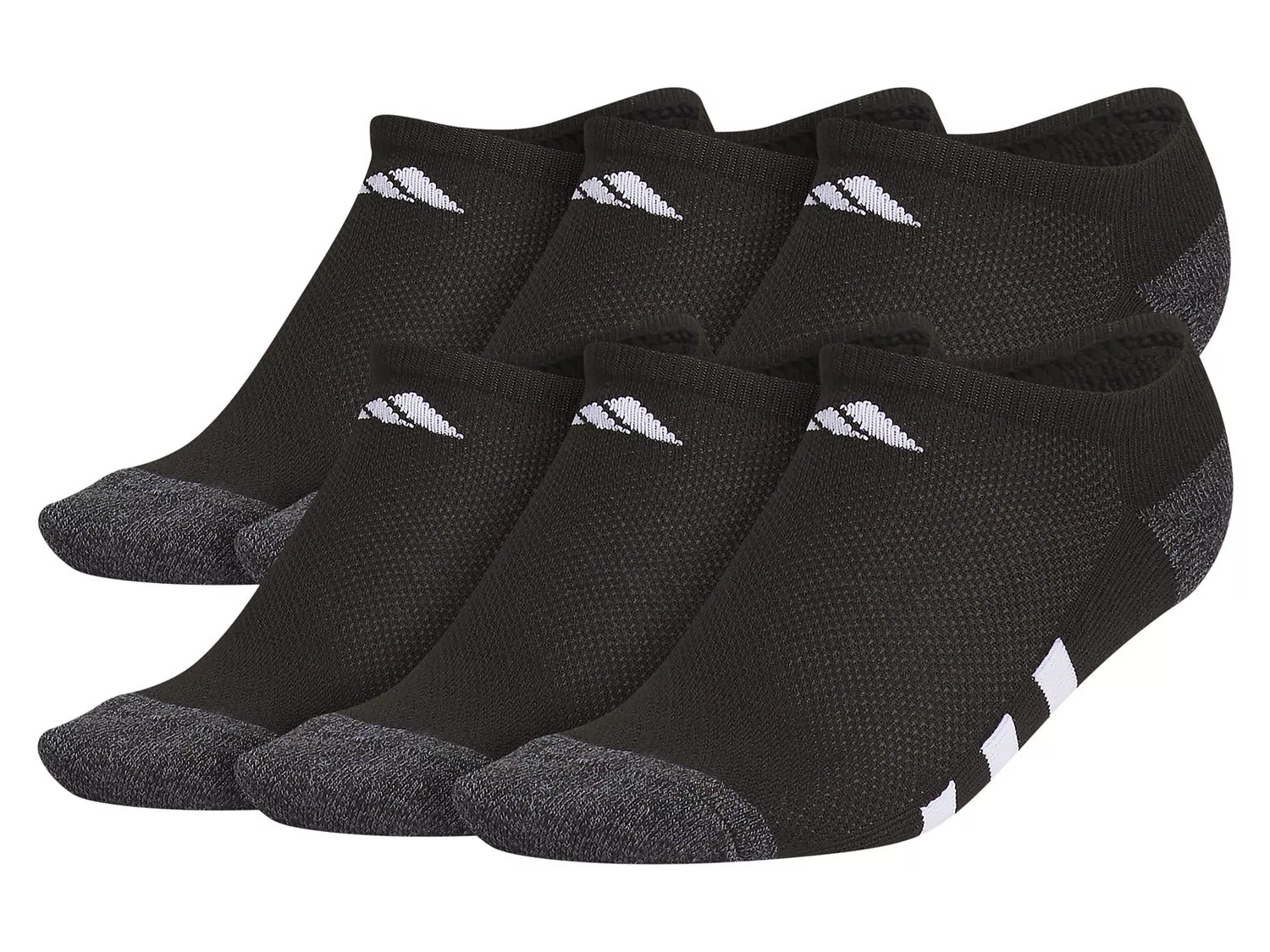 Adidas Athletic Cushioned Kids No Show Socks 6 Pack Free Shipping 
