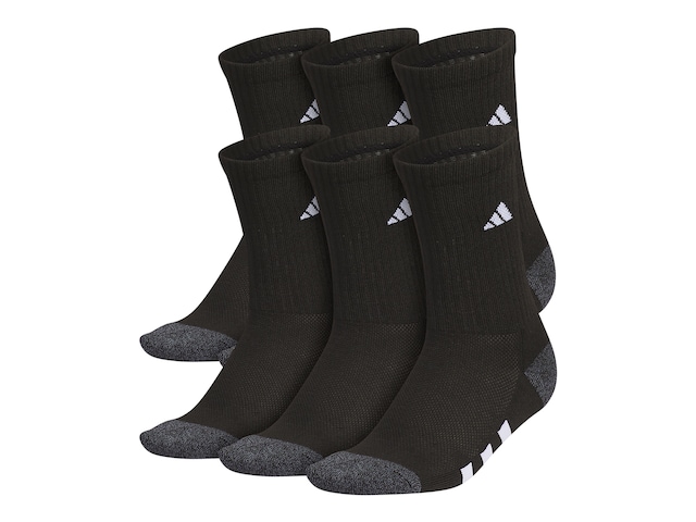 adidas Athletic Cushioned Kids' Crew Socks - 6 Pack - Free Shipping