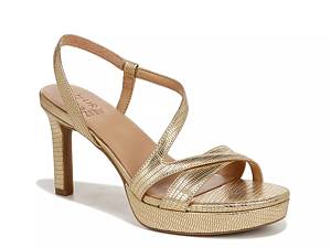 Gold sandals at store dsw