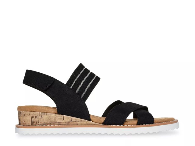 Skechers Womens Desert Kiss Shore Enough Sandal Black