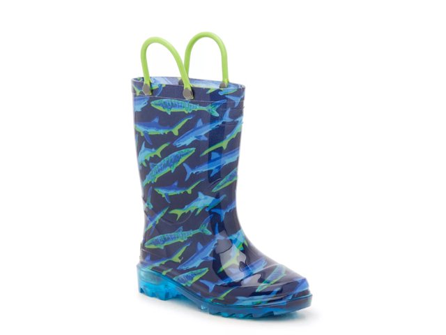 Western Chief Shark Light Up Rain Boot Kids