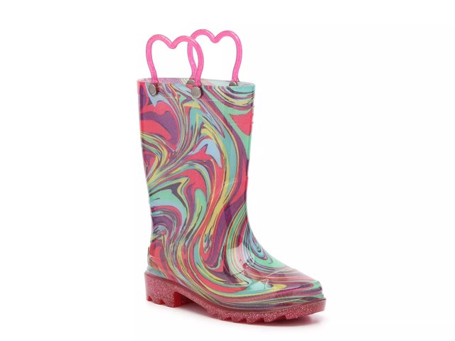 Western Chief Swirly Lighted Rain Boot Kids