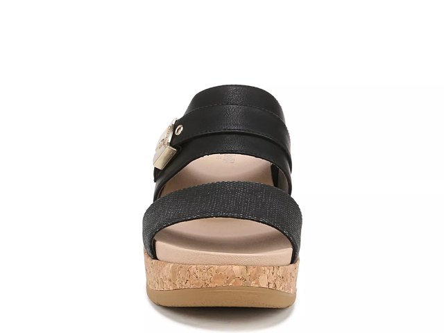 Dr. Scholl s Cali Vibe Wedge Sandal Women s Black Size 8.5 Sandals