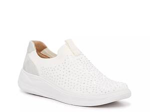 Women's white slip on on sale shoes