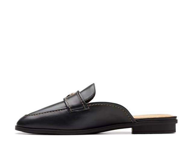 Clarks leather mules clearance