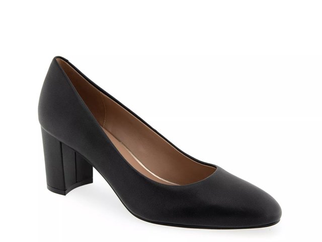 Aerosoles Betsy Women s Leather Dress Pumps Size 7.5 Black