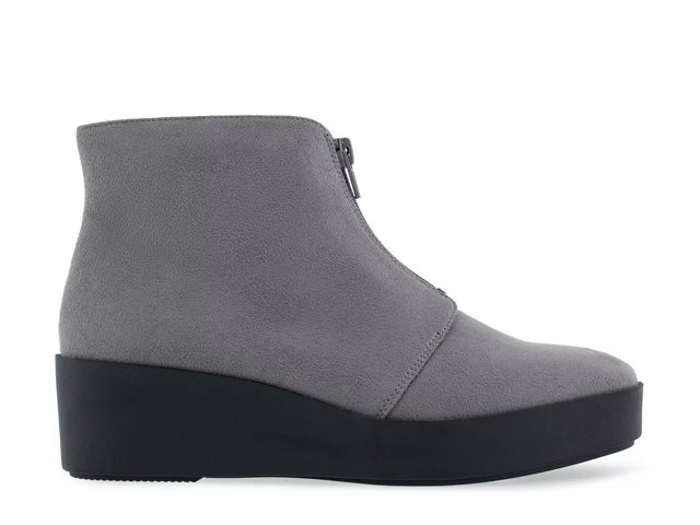 Gray wedge bootie on sale
