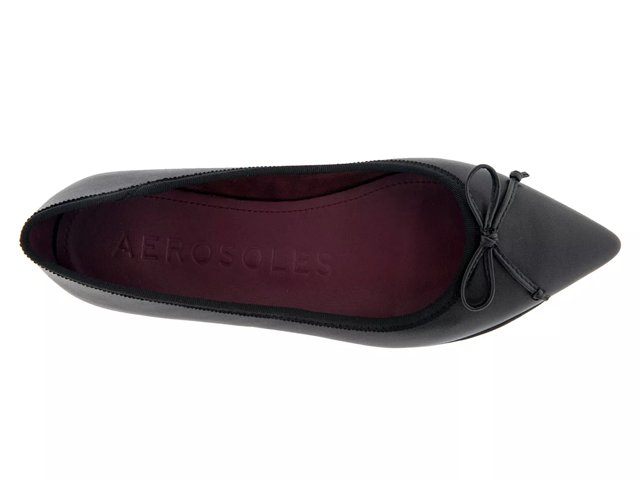 Aerosoles Women s Dumas Flats Black Size 8 Leather