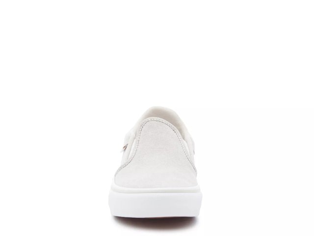 White slip on vans shop dsw