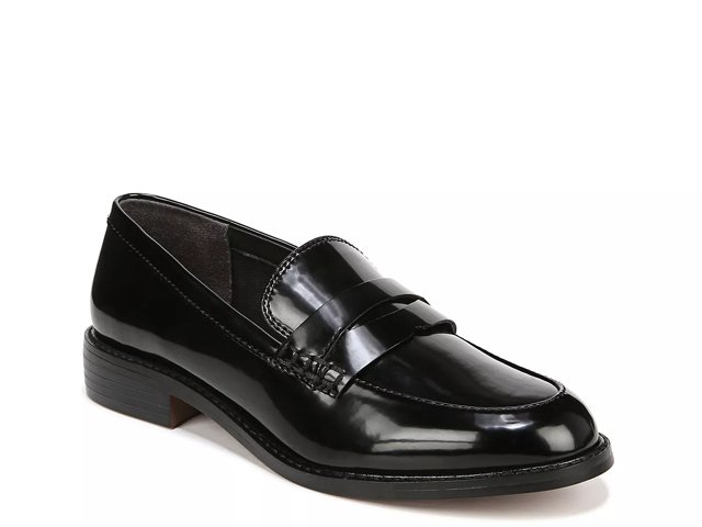 Franco sarto black patent loafers cheap