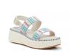 Drake Platform Sandal Off White/Purple/Multicolor Crochet Fabric view