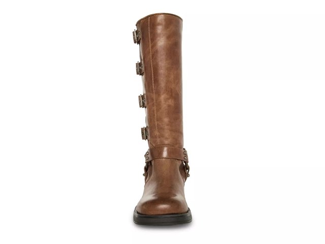 Franzie buckled tall boot top