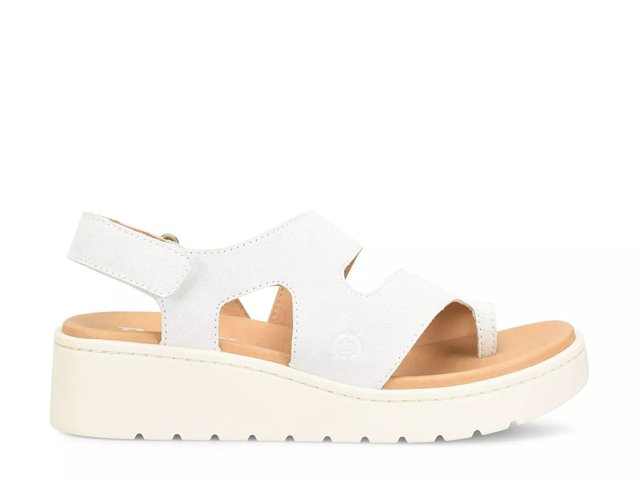 Born Karsten Wedge Sandal Women s White Size 9 Sandals
