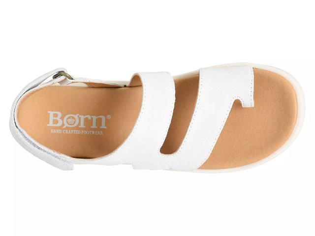 Born Karsten Wedge Sandal Women s White Size 9 Sandals