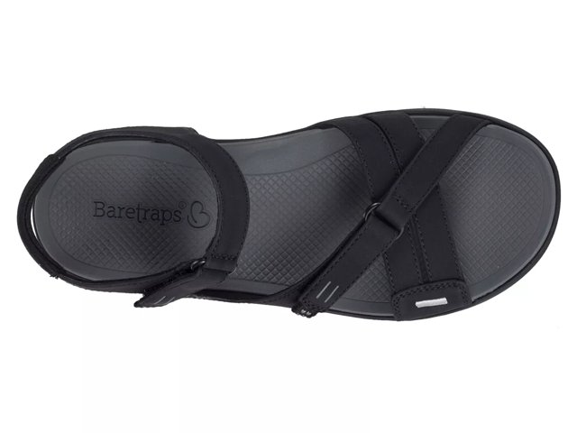 Black bare trap sandals cheap
