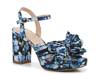 Heather Sandal Black/Blue/Green Floral Print view