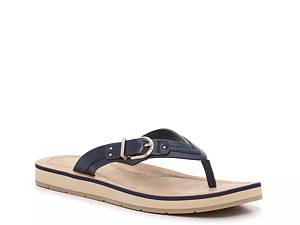 Smithfield blue chunky flip-flops - KeeShoes