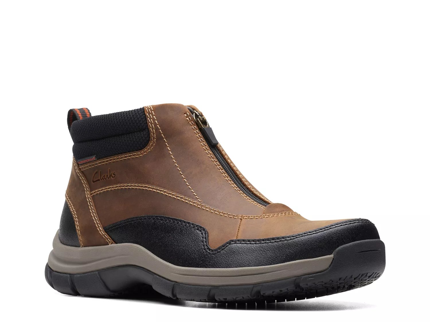 Clarks mens boots with on sale zipper