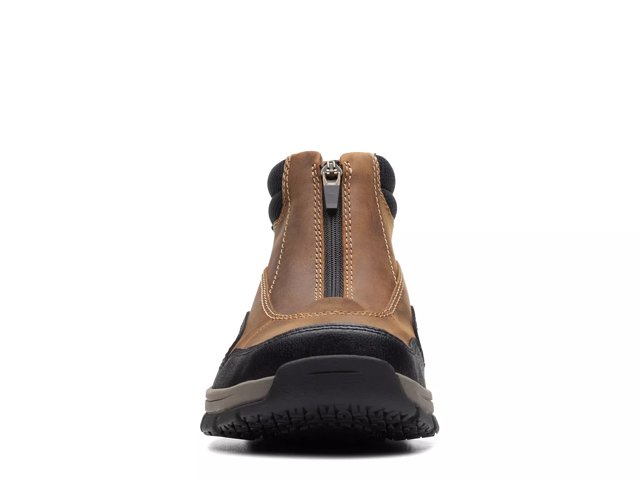 Clarks mens boots zipper discount