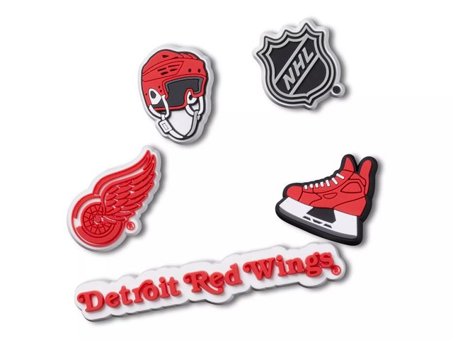Crocs NHL Detroit Red Wings Jibbitz Set 5 Pack Free Shipping DSW