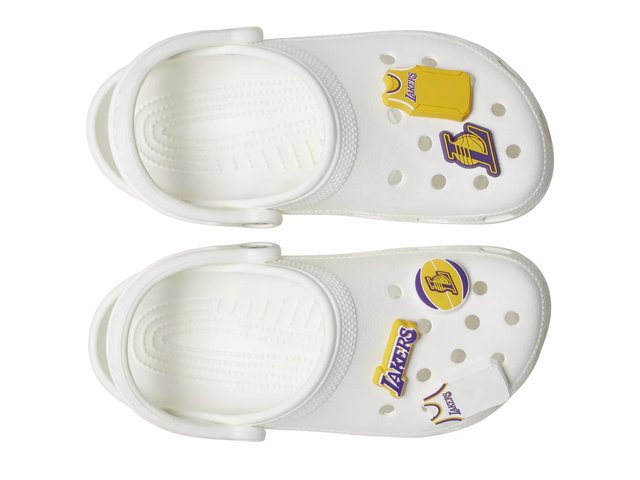 Lakers crocs charms top