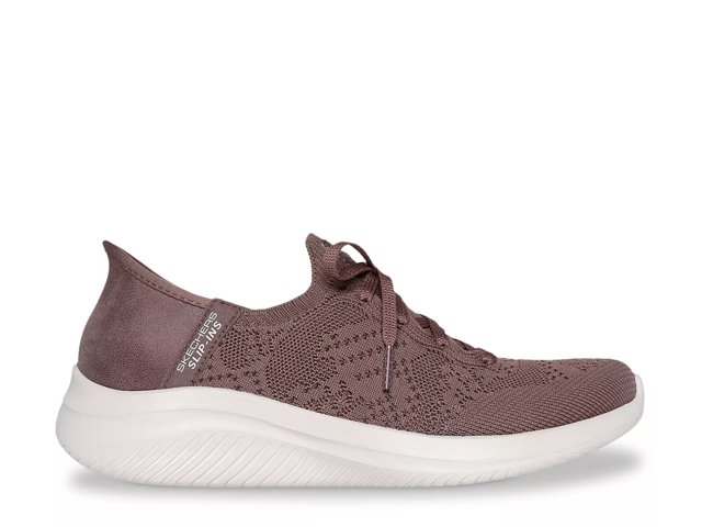 Skechers womens ultra flex stretch knit mauve outlet