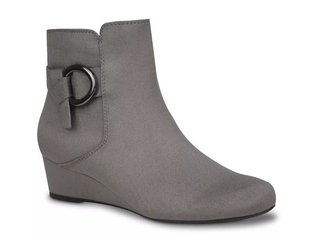 Low heel wedge bootie shop