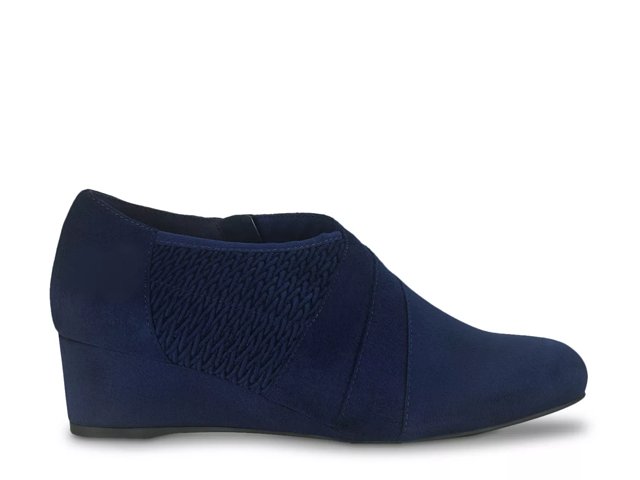 Blue shop wedge boots