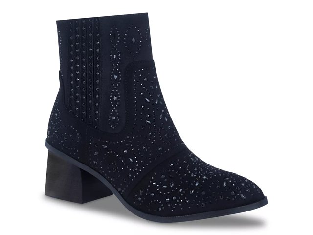 Impo Jackie Women s Rhinestone Block Heel Ankle Boots
