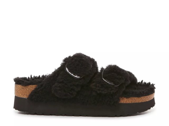 Birkenstock Papillio by Birkenstock Arizona Big Buckle Shearling Platform  Sandal - Women's