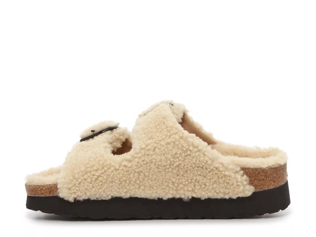 Birkenstock arizona big buckle shearling teddy eggshell hot sale