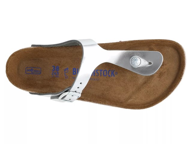 Birkenstock gizeh metallic silver deals