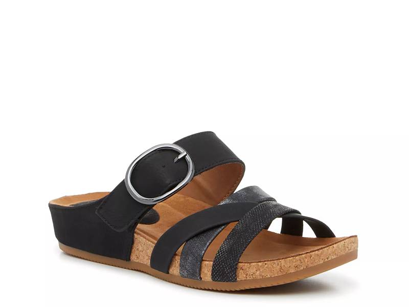 Dsw fashion black sandals flat