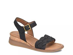 Glamorous low wedge sandals in black