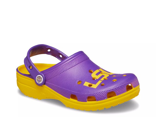 Purple and gold crocs store