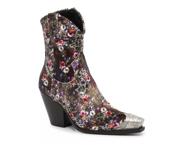 Free People brayden western boots in silver pewter, ASOS