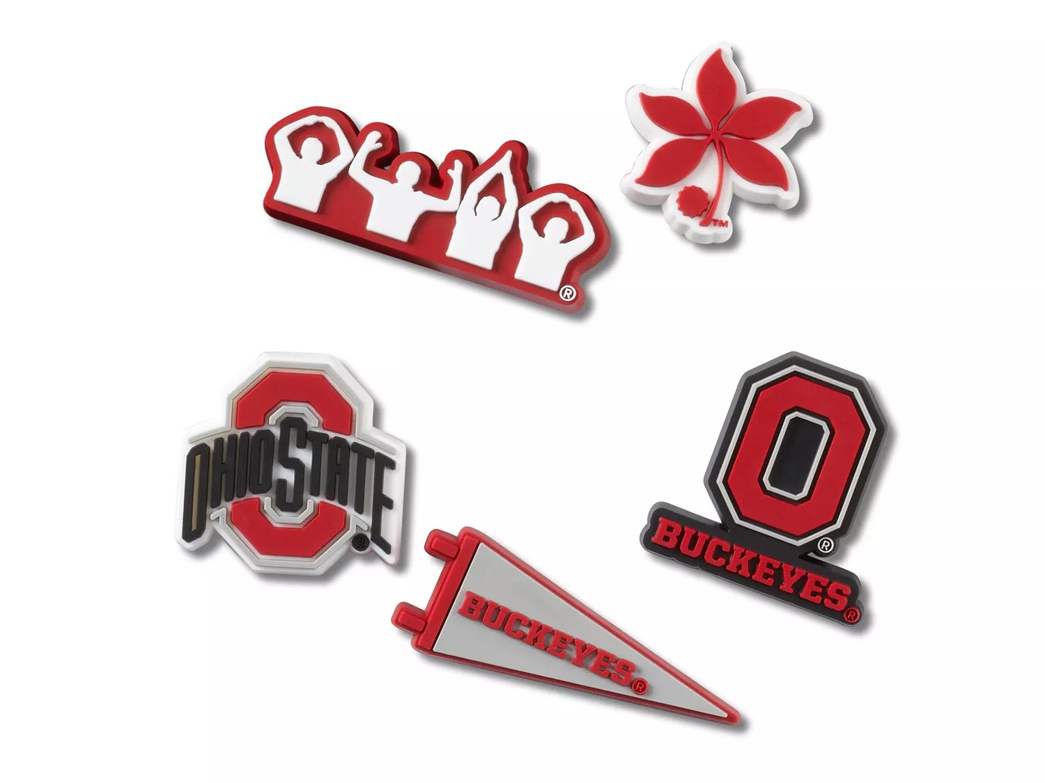 Ohio State University Jibbitz Set - 5 Pack