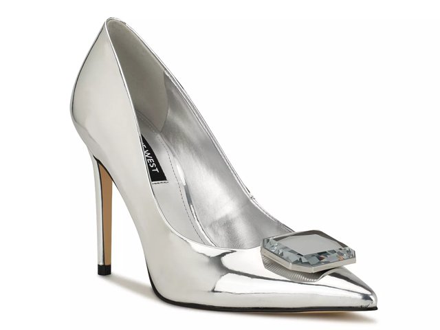 Nine west gray pumps hot sale