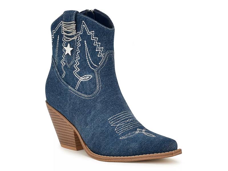 Navy blue 2024 booties dsw