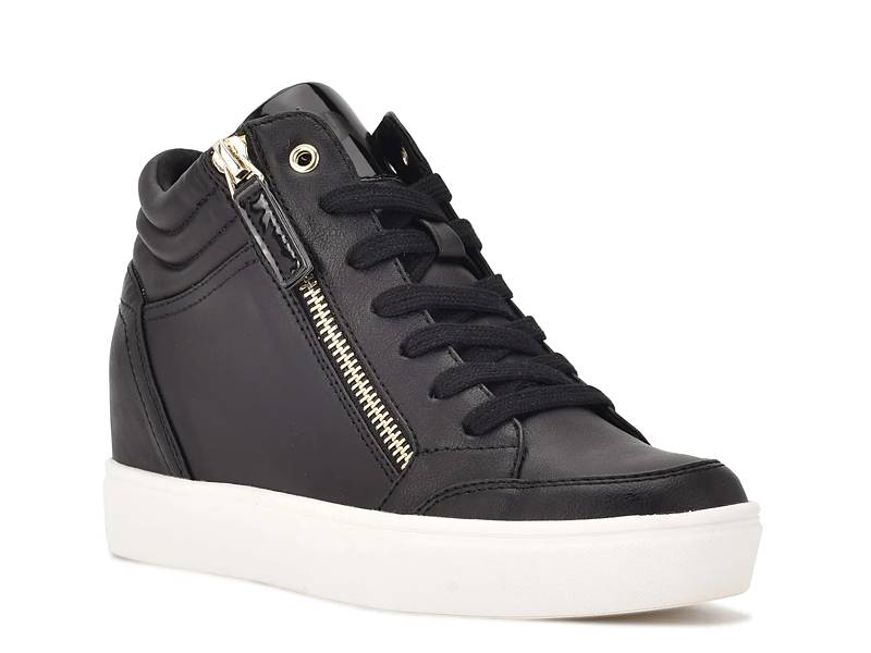 Ladies black high top sneakers on sale