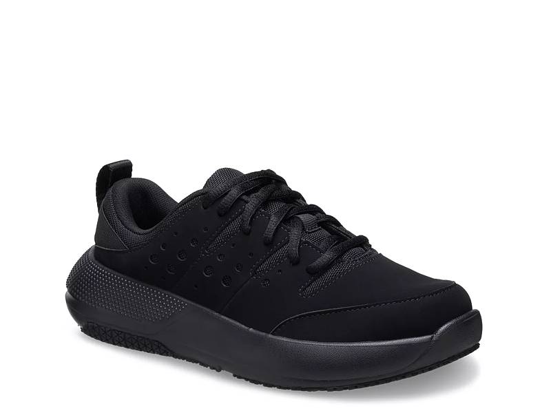 Women's black skechers work hot sale shoes