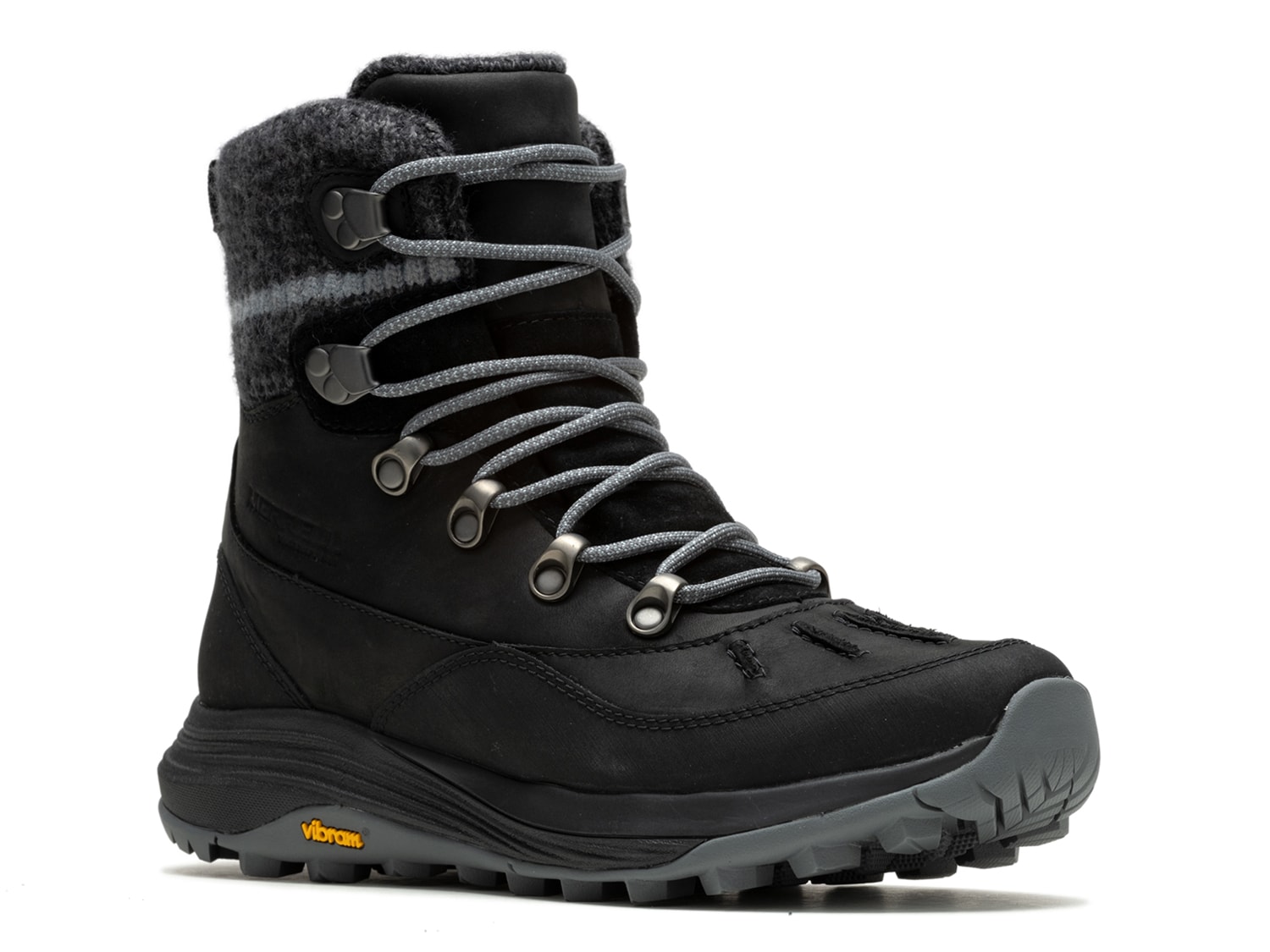 NEW Merrell Bravada Knit Waterproof Black Mid Top Lined Hiking Boots Size 8