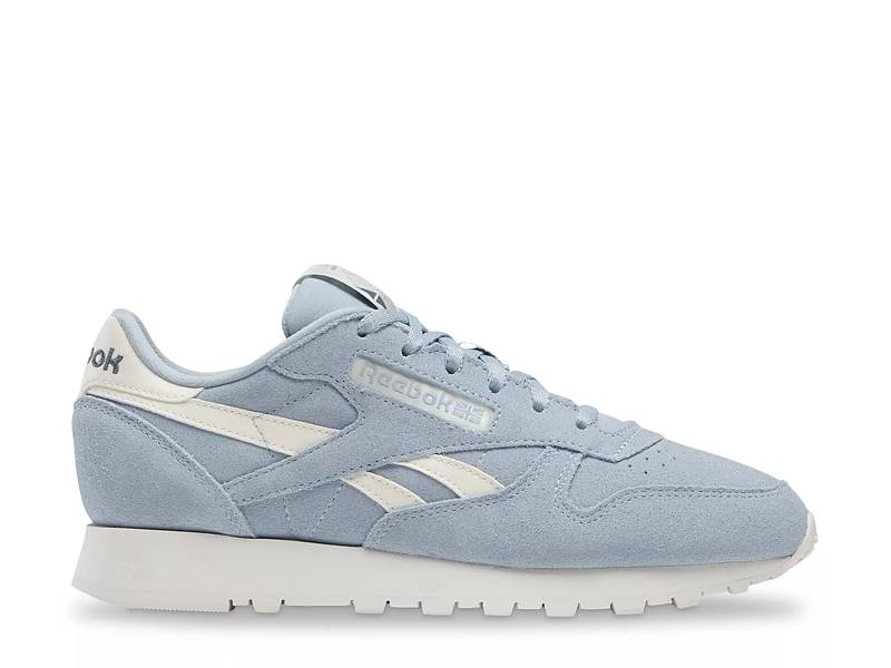 Womens Reebok Classic Leather Clip Athletic Shoe - Light Blue Monochrome