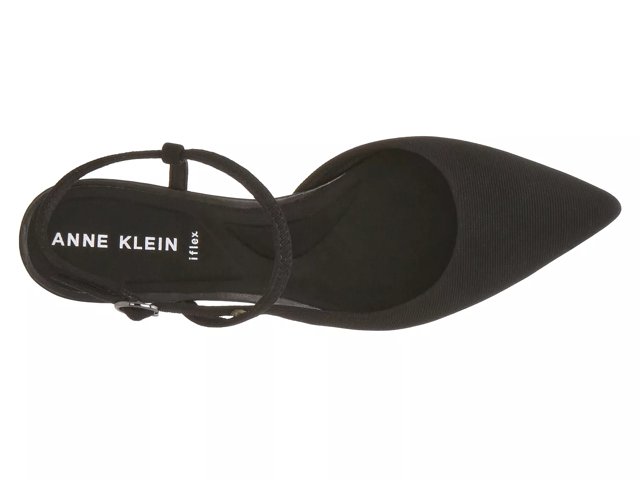 Anne Klein Wide Width Ivette Pump Women s Black Size 7 Pumps Ankle Strap