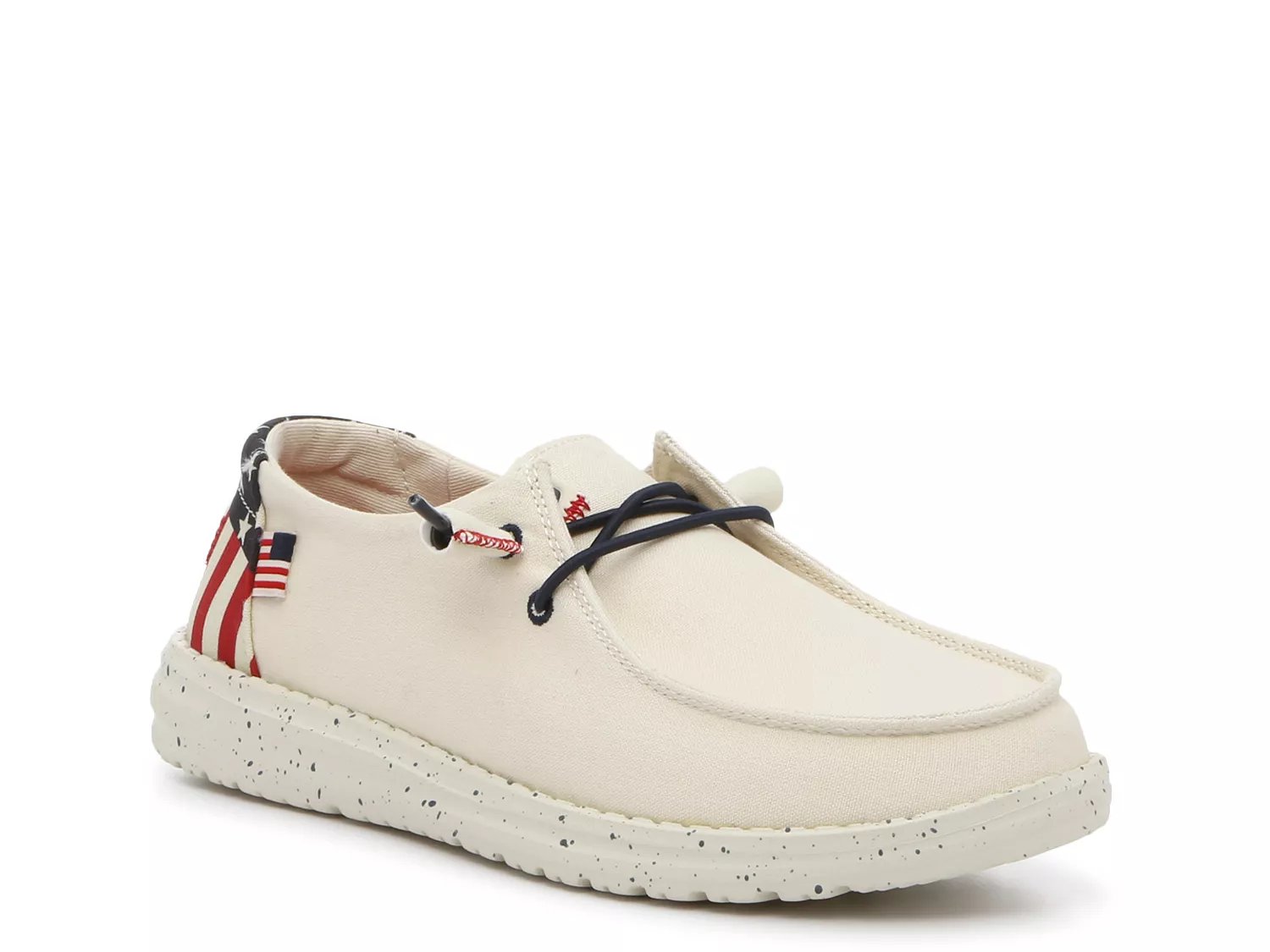 Hey Dude Americana Wendy SlipOn Sneaker | Women's | Ivory/Red/Blue Stars & Stripes | Size 9 | Slip-Ons