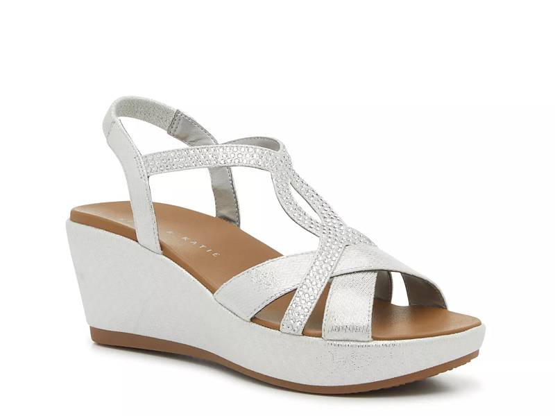 Dsw silver wedge on sale sandals