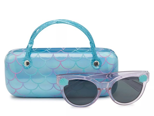 Mix No. 6 Holographic Mermaid Kids Sunglasses Case Set Free Shipping DSW