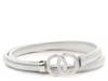 Double Ring Cobra Women's Belt Silver Metallic view