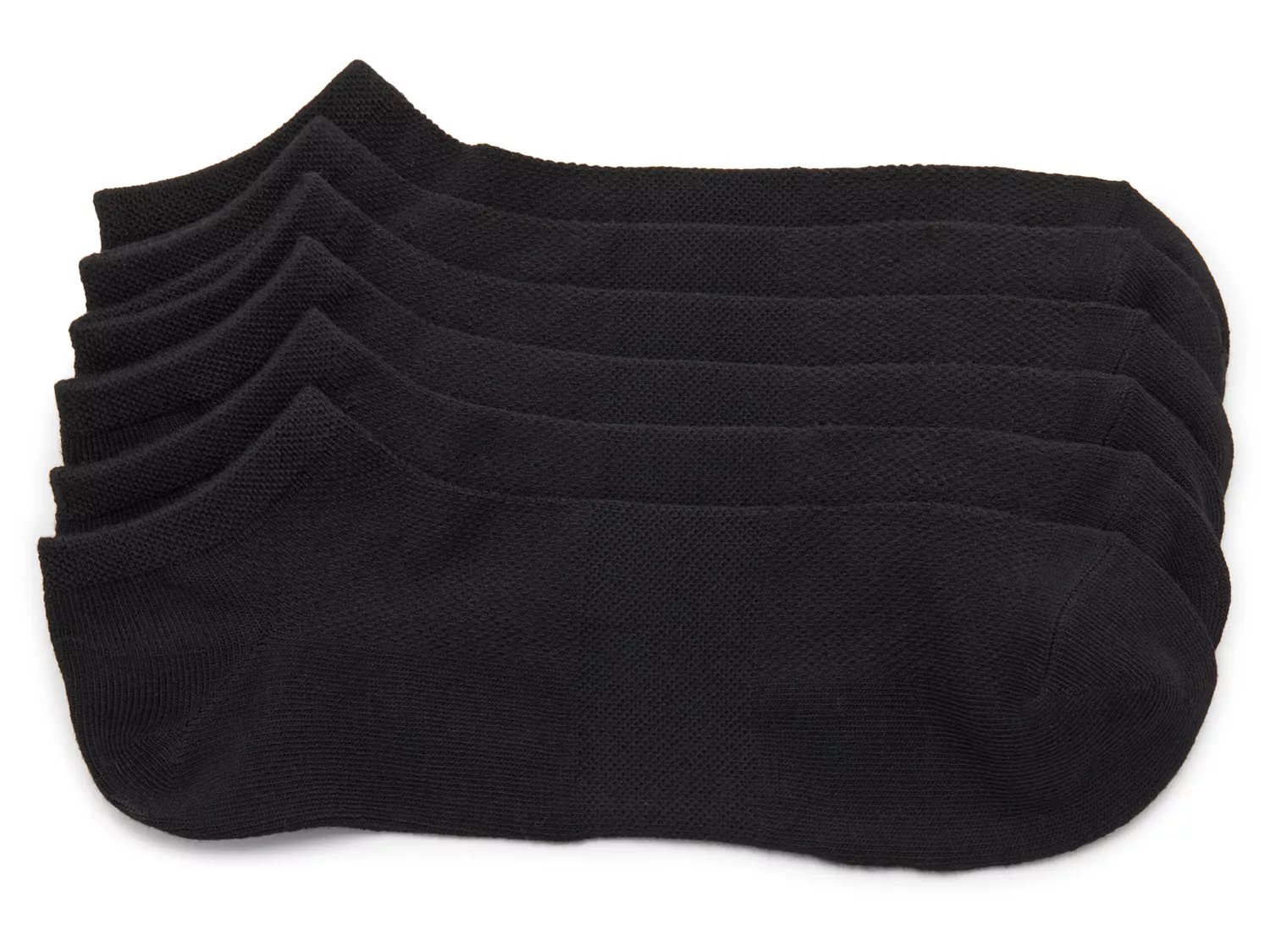 Mix No. 6 Black Men's Extended Size No Show Socks 6 Pack Free