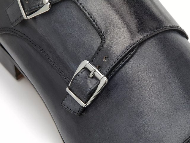 Mercanti Fiorentini Brushed Cap Double Monk Strap Slip On